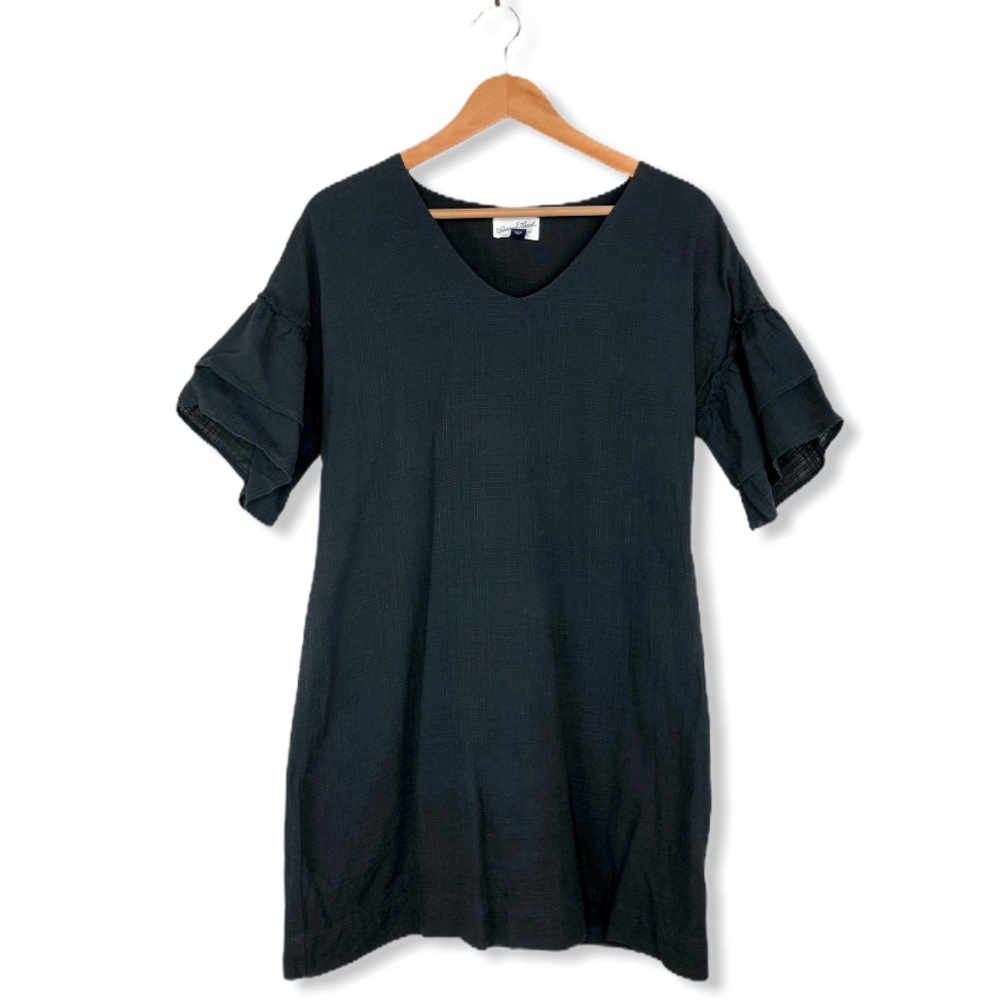 Universal Thread Grey Ruffle Tiered Sleeve Dress - Picture 3 of 10